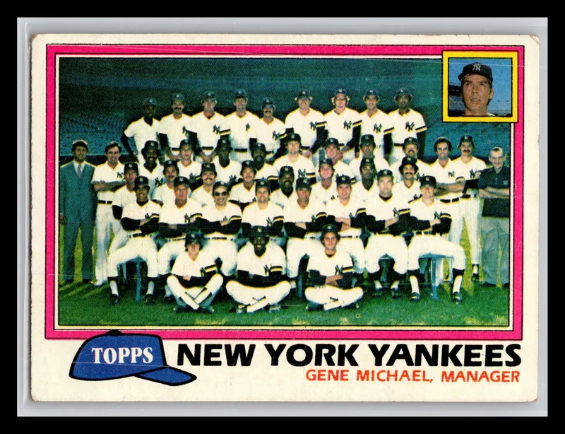 1981 #670 New York Yankees Checklist