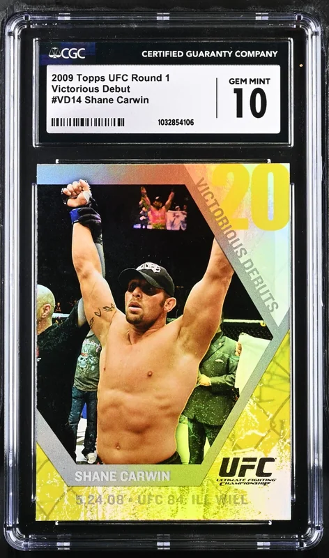 2009 UFC Round 1 Shane Carwin Victorious Debut CGC 10 Gem Mint