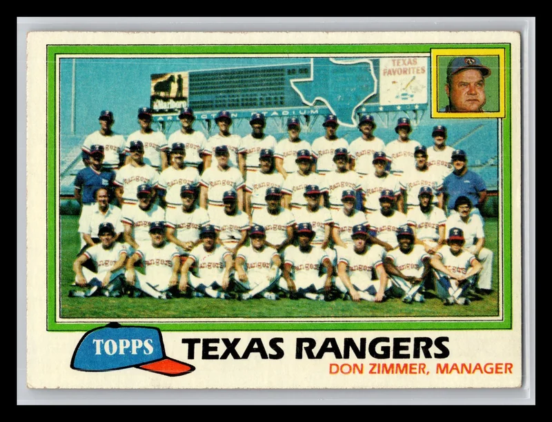 1981 #673 Texas Rangers Checklist